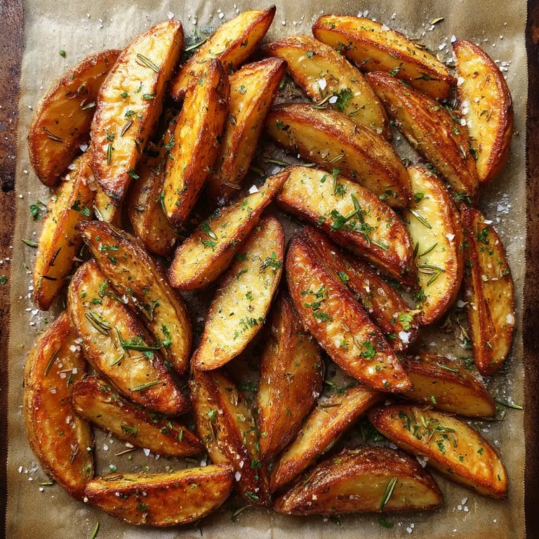 A plate of fries with salt and herbs.