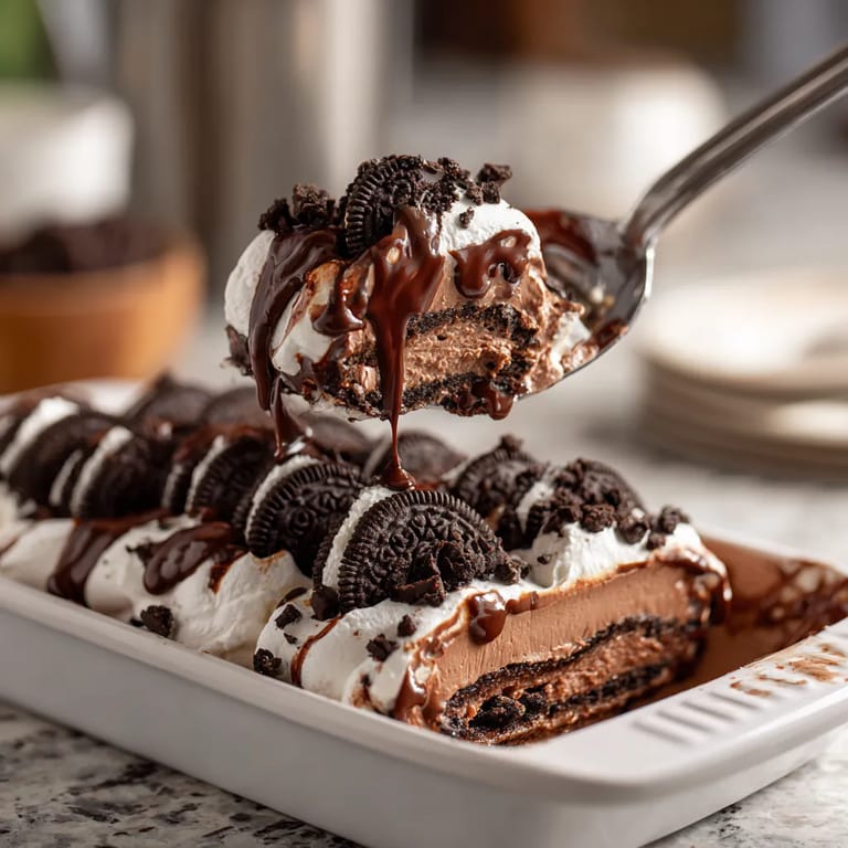 A fork is dipping into a bowl of ice cream.