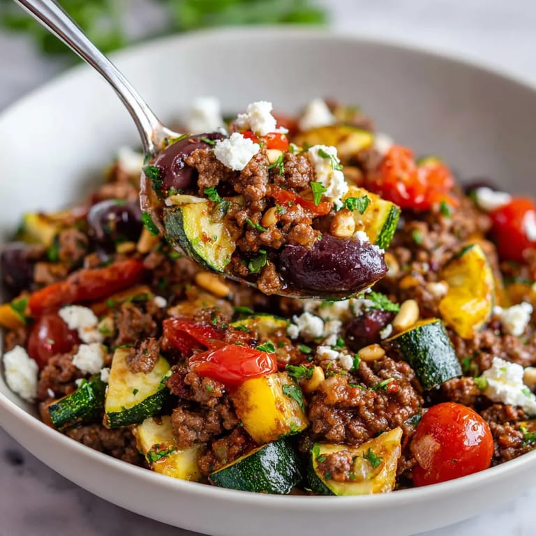 A bowl of food with a spoon in it.