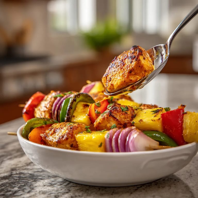 A spoon is being used to scoop food from a bowl.
