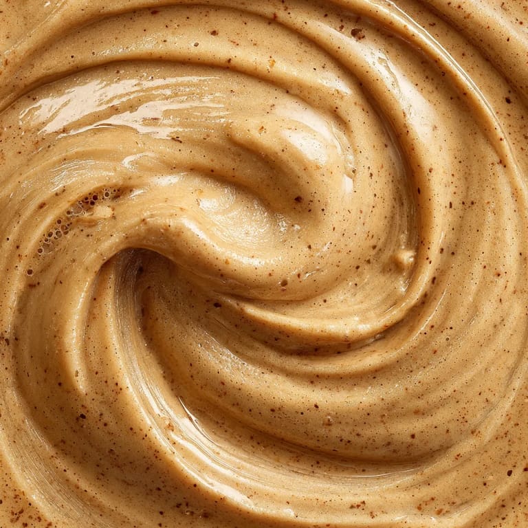 A close up of a jar of peanut butter.