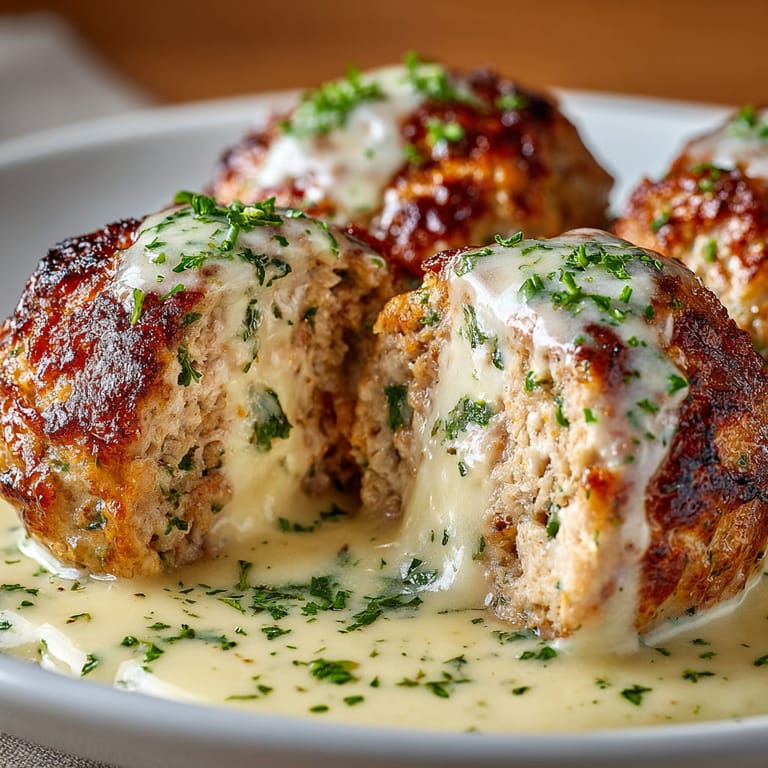 A plate of food with a sauce on it.