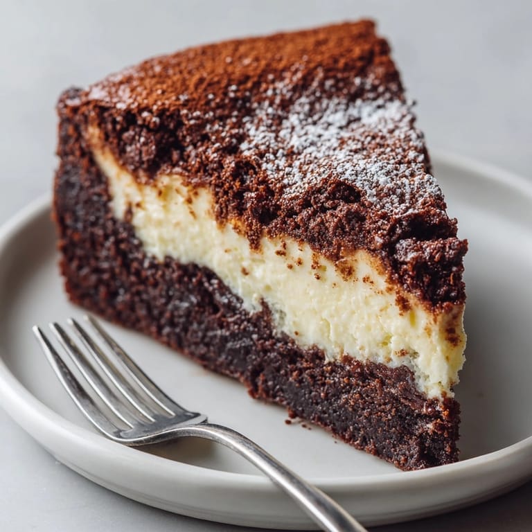 Homemade Black Magic Gooey Cake: A crackled top gives way to intensely fudgy goodness.