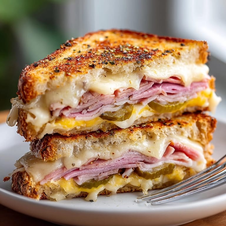 Imagine biting into layers of flavor, a perfect Cuban Sandwich Grilled Cheese.