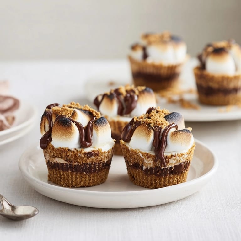 Easy S’mores Cheesecake Cups recipe! Imagine rich cheesecake and marshmallow, a delicious treat.