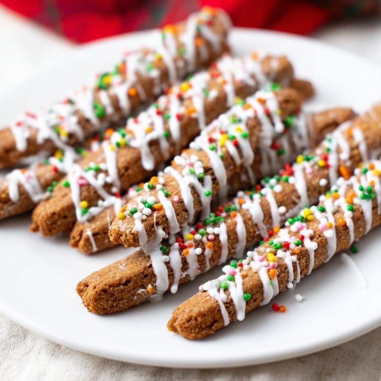Close-up of spiced Gingerbread Christmas Cookie Sticks—crisp edges, soft centers; perfect for dipping.