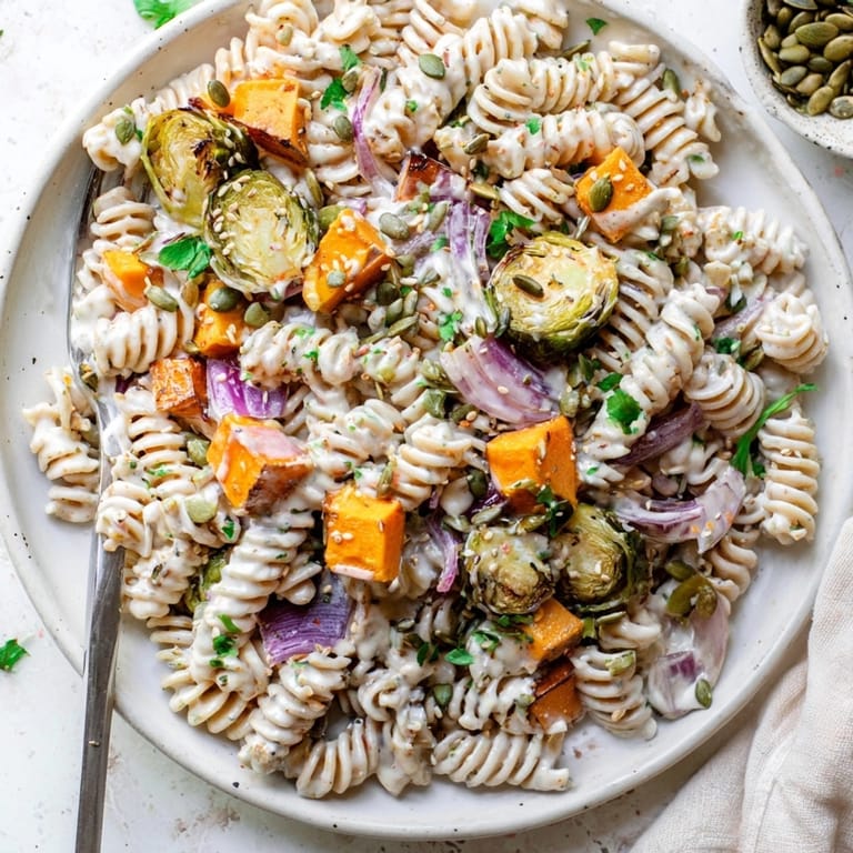 Tangy, savory Miso Pasta Salad recipe perfect for a light, healthy lunch or side dish.