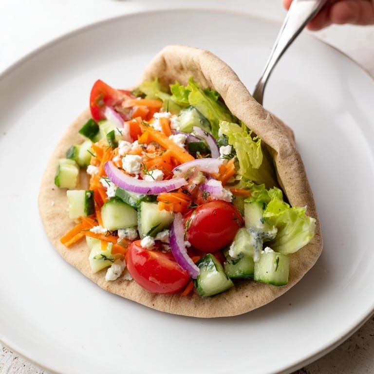 Easy Garlic Ranch Veggie Pita Pockets, perfect for lunch or a light dinner idea.