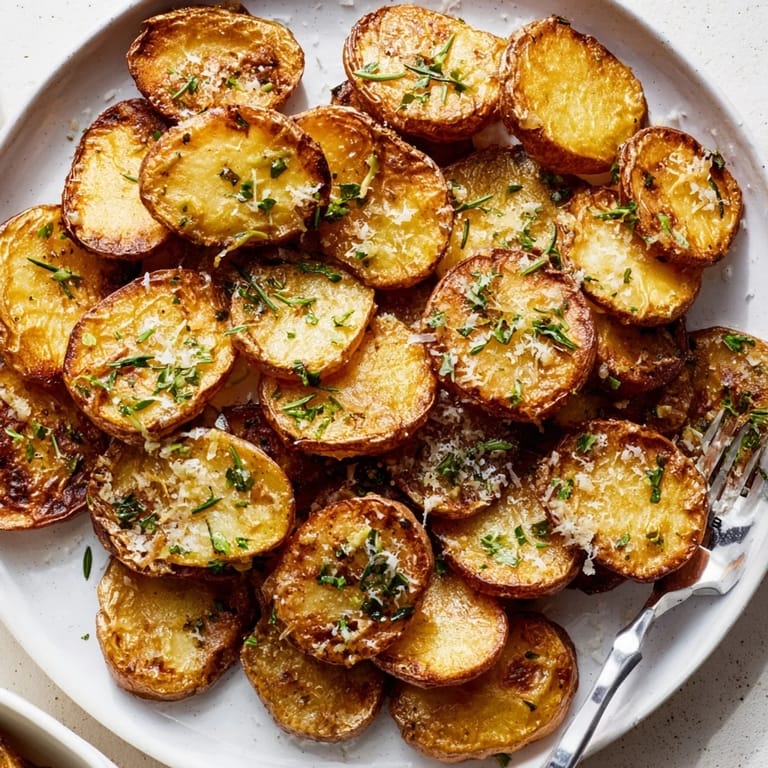 Savory Garlic Rosemary Potato Rounds, ideal as a side dish or flavorful appetizer.