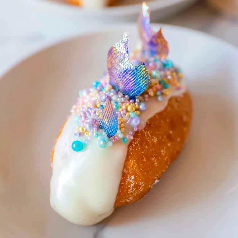 Irresistible Mignardises Queue de Sirène, perfectly showcasing colorful madeleine treats dipped in white chocolate.