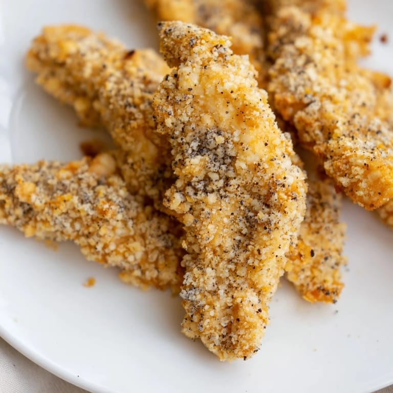 Imagine the amazing contrast: a close-up of DIY KFC Oreo Krusher tenders, hot and crispy with a sweet Oreo crust.