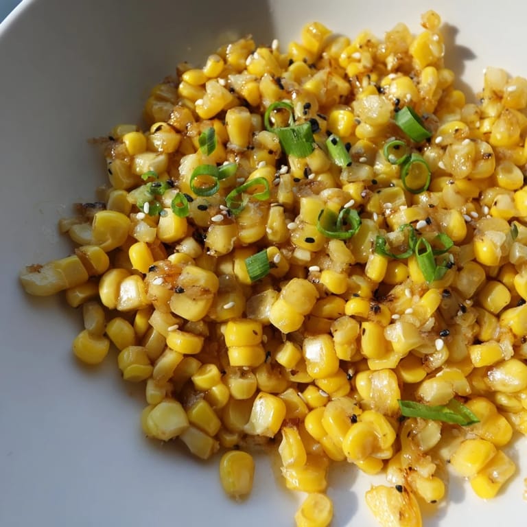 Sizzling Japanese Butter Corn with fragrant garlic and soy sauce; a tempting side dish idea.