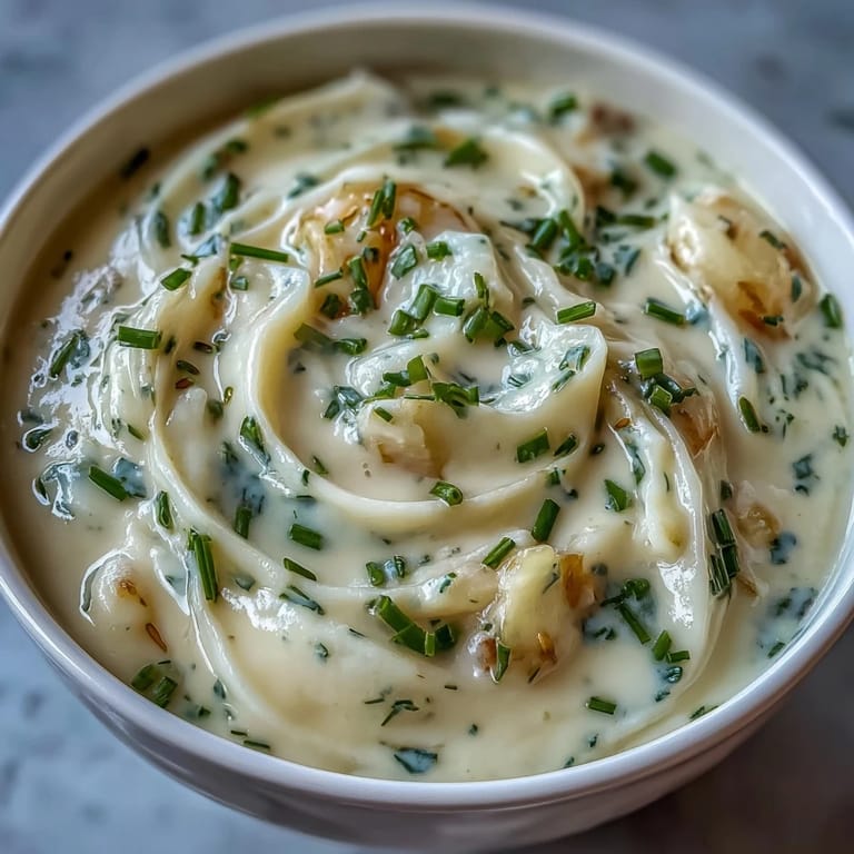 Hearty Potato Leek Soup with tender potatoes and sweet leeks, served hot.