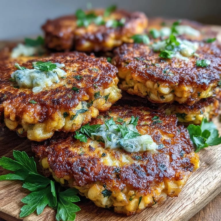 A close-up of homemade Black-Eyed Pea Fritters, showcasing their crunchy texture and seasoned black-eyed pea center.