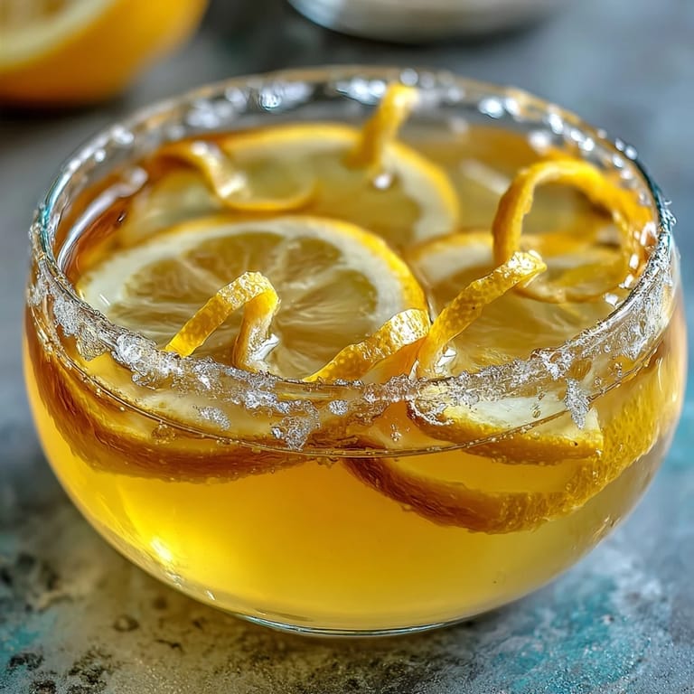Clear glass jar filled with lemon peels soaking in alcohol, ready to become smooth, citrusy homemade limoncello.  
