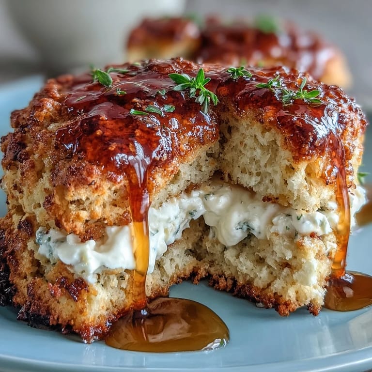 Delicate scones infused with floral dandelion honey, paired with smooth clotted cream for an elegant afternoon tea treat.
