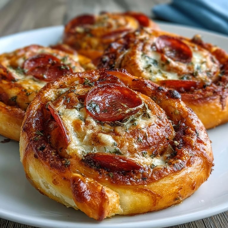 Crispy, golden-brown pastry spirals filled with pepperoni, marinara, and bubbling mozzarella cheese. A delicious, easy party appetizer.