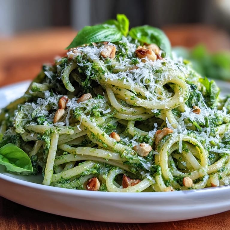 Hearty bowl of lemon pesto pasta, perfect for a quick, flavorful weeknight Italian meal.