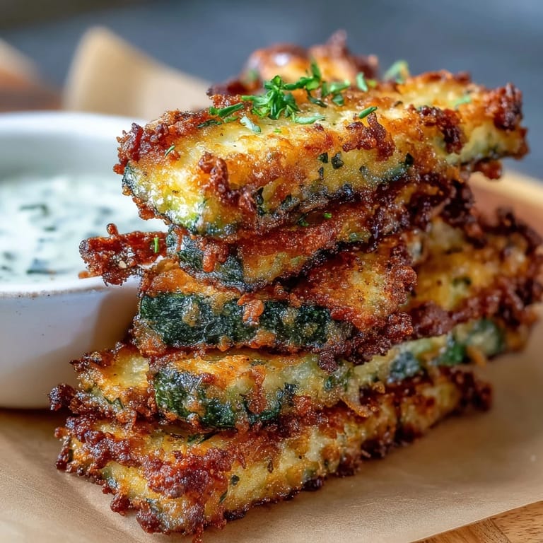 Oven-baked Parmesan zucchini fries, a healthy, crunchy appetizer with herb coating.