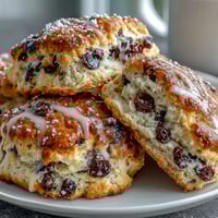 Golden Blueberry Lemon Sourdough Scones with juicy berries and zesty citrus aroma, perfect for a cozy morning treat.